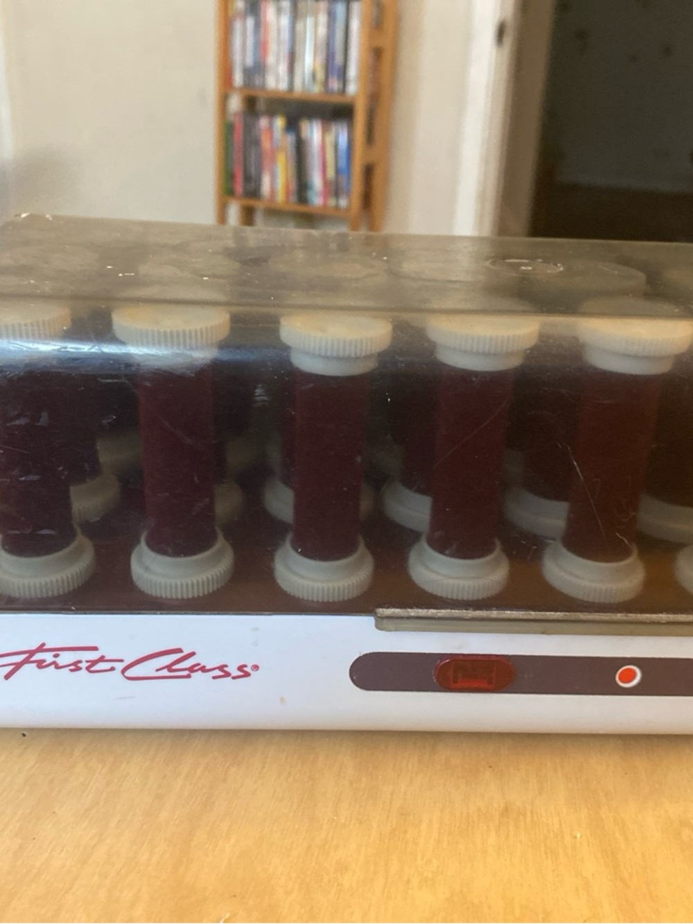 First Class Heated Hair Rollers in Burgundy